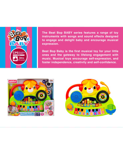 Winfun DJ Puppy Music Mixer baby musical toy with microphone