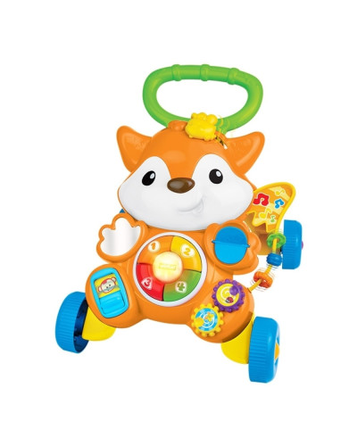 Winfun Grow-With-Me Fox Walker baby push walker with activity panel