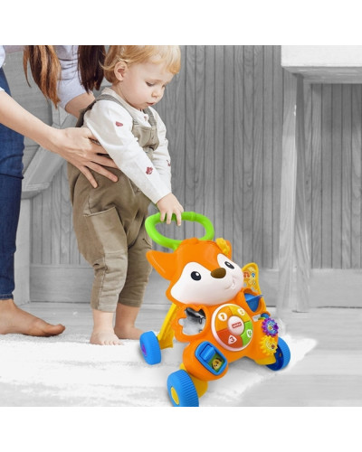 Winfun Grow-With-Me Fox Walker baby push walker with activity panel