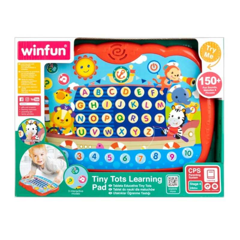 Winfun Tiny Tots Learning Pad kids learning tablet with letters and animals