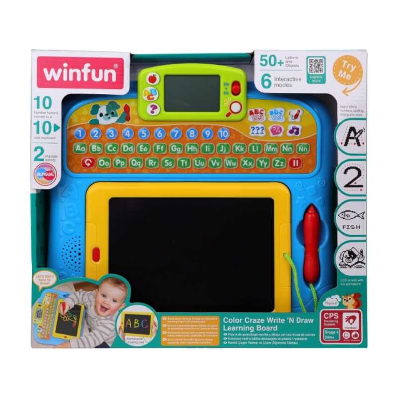 Winfun Color Craze Write 'N Draw kids learning board with LCD and drawing pad