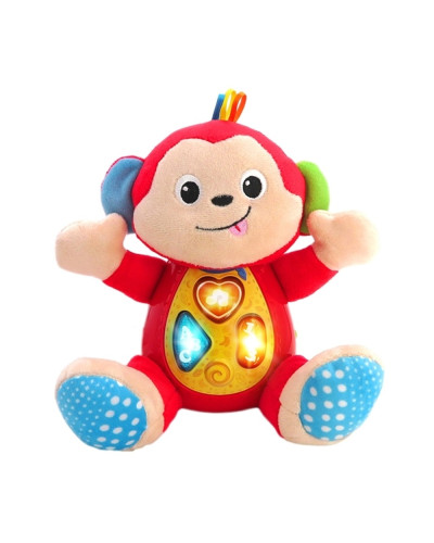 Peluche musicale Singe Sing 'N Learn With Me Winfun avec 3 boutons lumineux