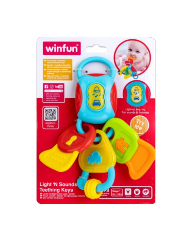 Sonajero llaves mordedoras bebé Light 'N Sounds 3-24m Winfun