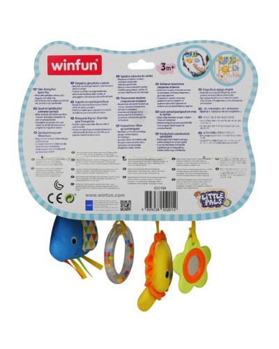 Spirale d'activités Take-Along Fun Winfun avec girafe, miroir et anneau hochet