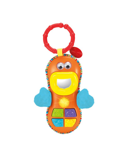 Teléfono musical Silly Face Cell Phone de Winfun con teclas de animales y espejo