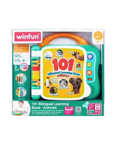 Livre sonore bilingue enfant 101 Bilingual Learning Book Animaux Winfun avec poignée
