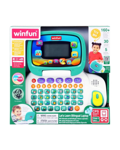 Ordenador infantil bilingüe Let's Learn Bilingual Laptop de Winfun con ratón