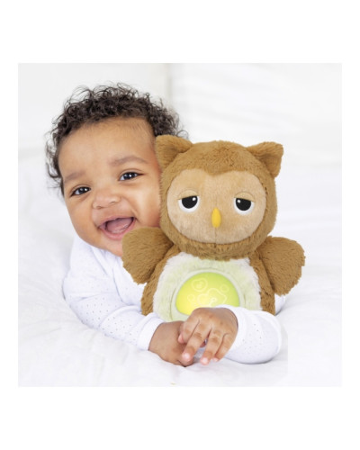 Lamparita musical búho de peluche con barriga luminosa Soothing Sounds de Winfun