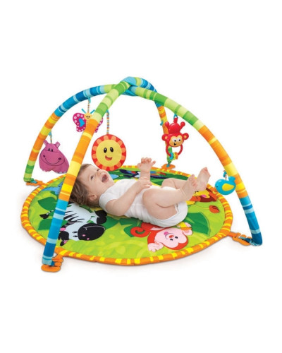 بساط نشاط Jungle Pals Playmat من Winfun مع قوس وحيوانات الغابة