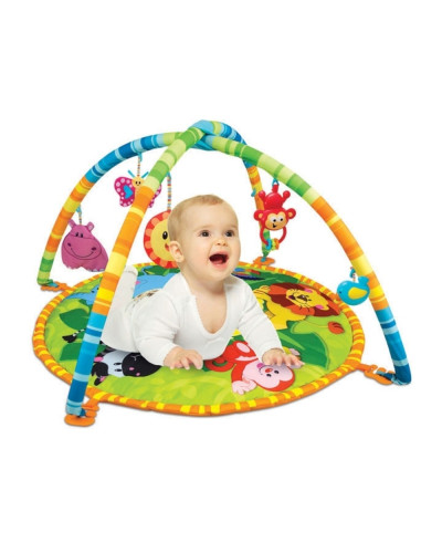 بساط نشاط Jungle Pals Playmat من Winfun مع قوس وحيوانات الغابة