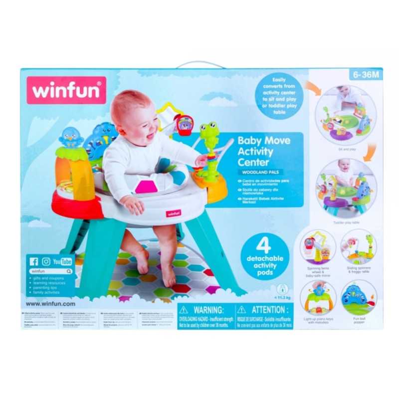 Centro de actividades 2 en 1 Baby Move de Winfun con asiento y juegos