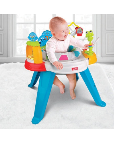 Winfun Baby Move 2-in-1 baby activity center with seat and toys around the tray