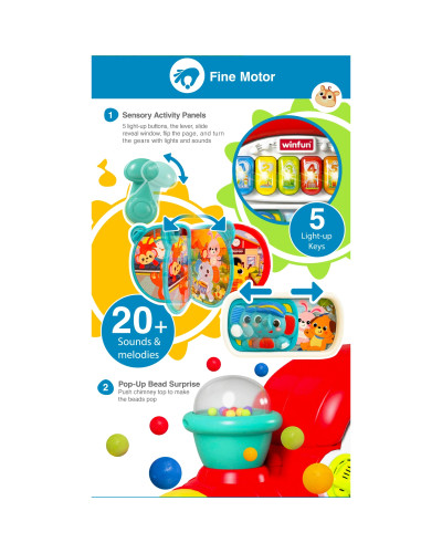 Winfun Adventure Walker Ride-on Train 4-in-1 baby walker with trailer