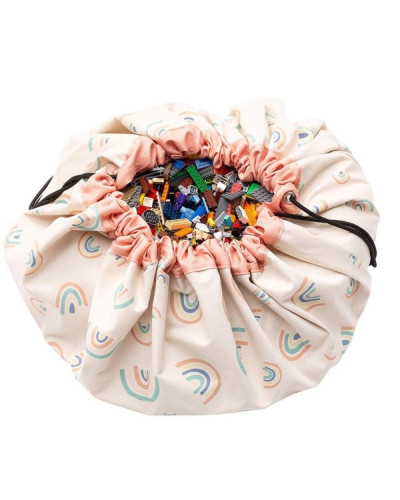 Play&Go Rainbow 2-in-1 toy storage bag and 140 cm play mat