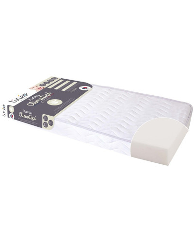 Matelas bébé climatisé Tinéo 70x140x10 cm réversible face été et face hiver, Candide