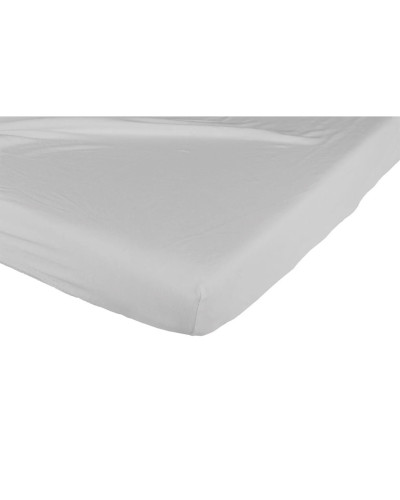 Drap housse 70x140 cm gris en jersey de coton Candide pour lit évolutif