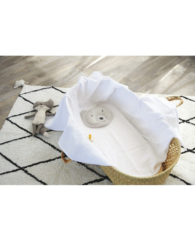 Tinéo grey P'tit Loup baby head support cushion with microbeads, Candide family