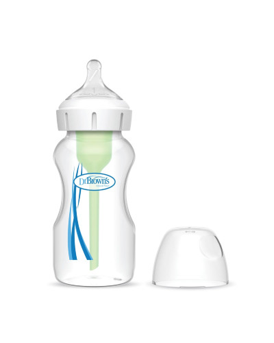 Biberón anticólicos Dr. Brown's Options+ 270 ml transparente