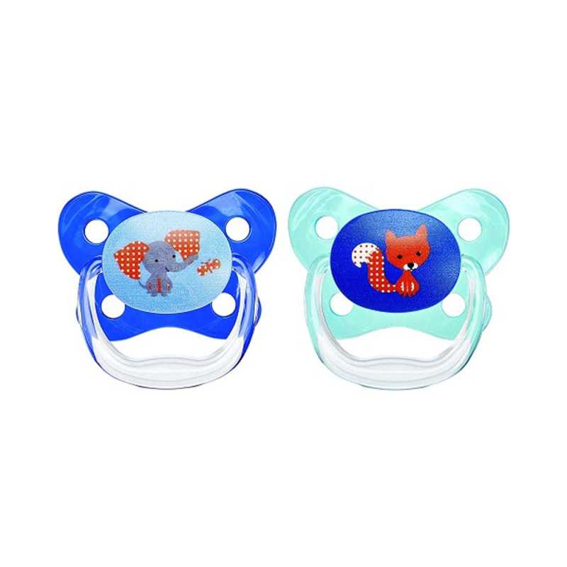 Sucettes Dr. Brown's PreVent Butterfly 6-18 mois bleues – lot de 2