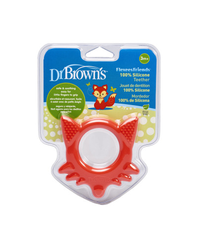 Anneau de dentition renard rouge Dr. Brown's Flexees Friends – vue produit