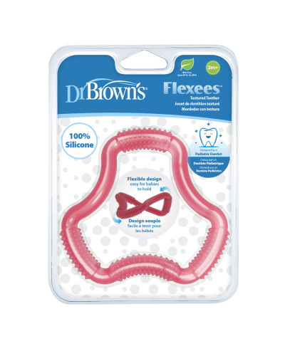 Dr. Brown's Flexees A-shaped teether in pink