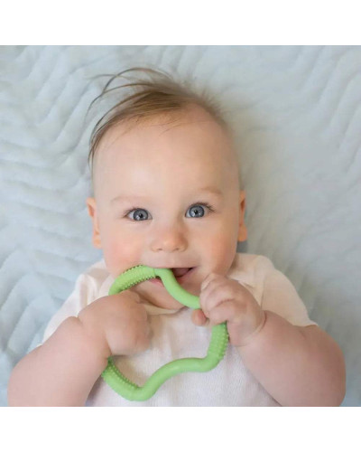 Dr. Brown's Flexees textured A-shaped teether in green