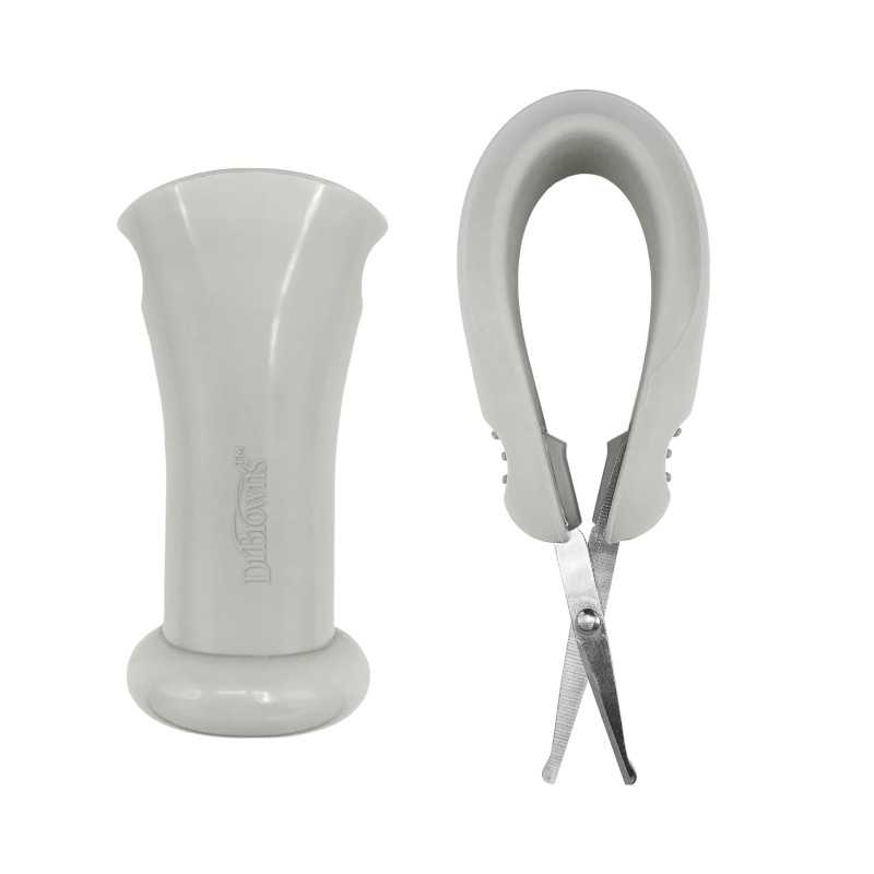 Dr. Brown's Safe Squeeze baby nail scissors with rounded tips and silicone handle Dr. Brown's Safe Squeeze baby nail scissors with rounded tips and silicone handle