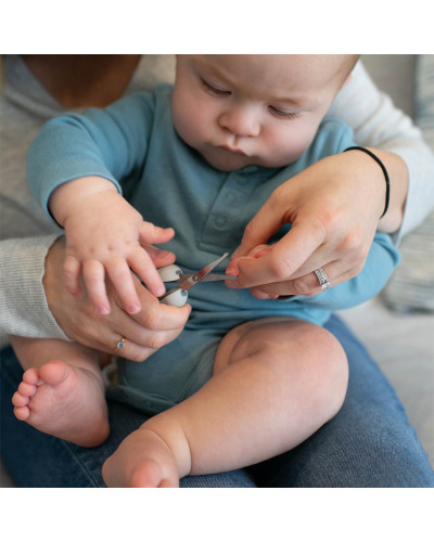 Dr. Brown's Safe Squeeze baby nail scissors with rounded tips and silicone handle
