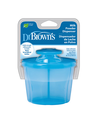 Blue Dr. Brown's 3-compartment milk powder dispenser