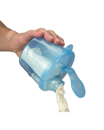 Blue Dr. Brown's 3-compartment milk powder dispenser