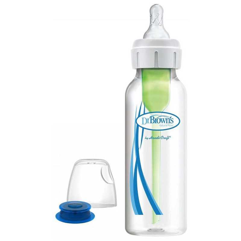 Dr. Brown's Specialty Feeding System 250 ml bottle with Level 1 nipple Dr. Brown's Specialty Feeding System 250 ml bottle with Level 1 nipple