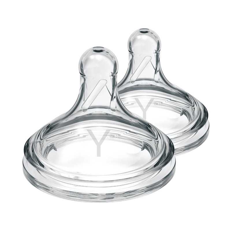 Dr. Brown's wide-neck Y-Cut bottle nipples, 2-pack