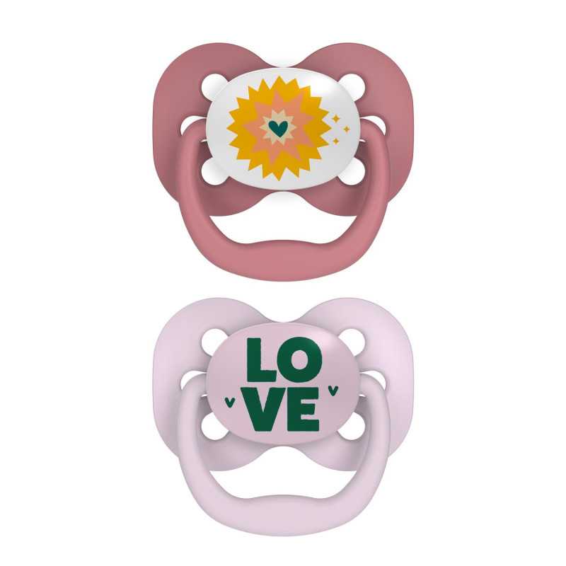 Pack de 2 chupetes Advantage Stage 1 rosa Dr. Brown's Pack de 2 chupetes Advantage Stage 1 rosa Dr. Brown's