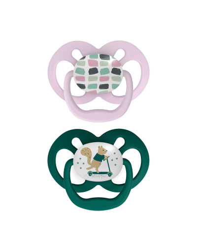 Dr. Brown's Advantage Stage 2 pink pacifier 2-pack