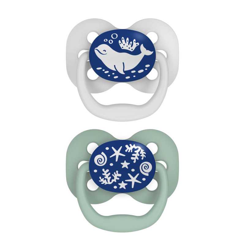 Dr. Brown's Advantage Stage 1 blue glow-in-the-dark pacifier 2-pack Dr. Brown's Advantage Stage 1 blue glow-in-the-dark pacifier 2-pack