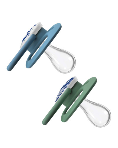 Pack de 2 chupetes fosforescentes Advantage Stage 2 azules Dr. Brown's