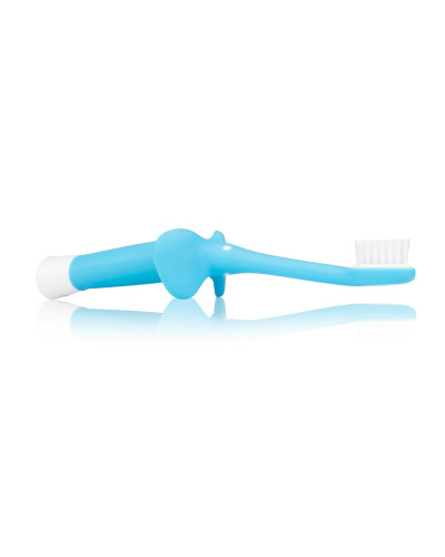 Brosse à dents bébé Dr. Brown's éléphant bleu – vue produit
