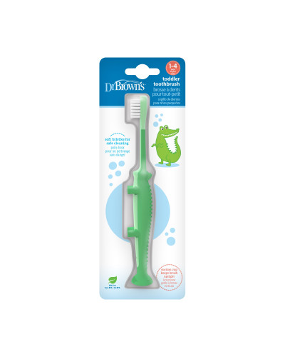 Brosse à dents Toddler crocodile vert Dr. Brown's – vue produit