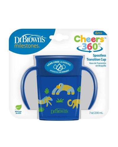 كوب الطفل Dr. Brown's Cheers360 أزرق 200 مل بمقبضين