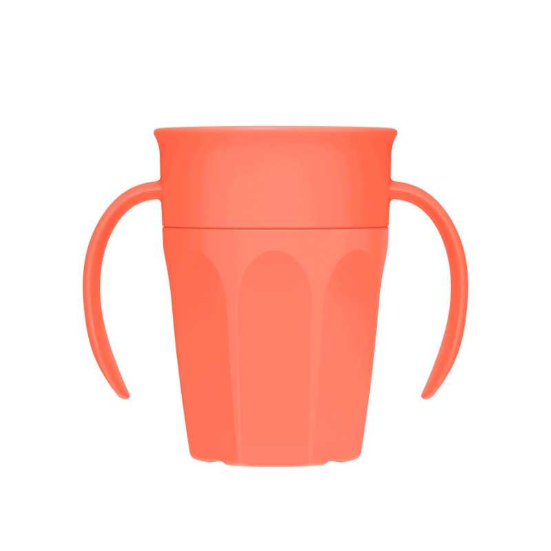 Vaso bebé sin boquilla Dr. Brown's Cheers360 coral 200 ml