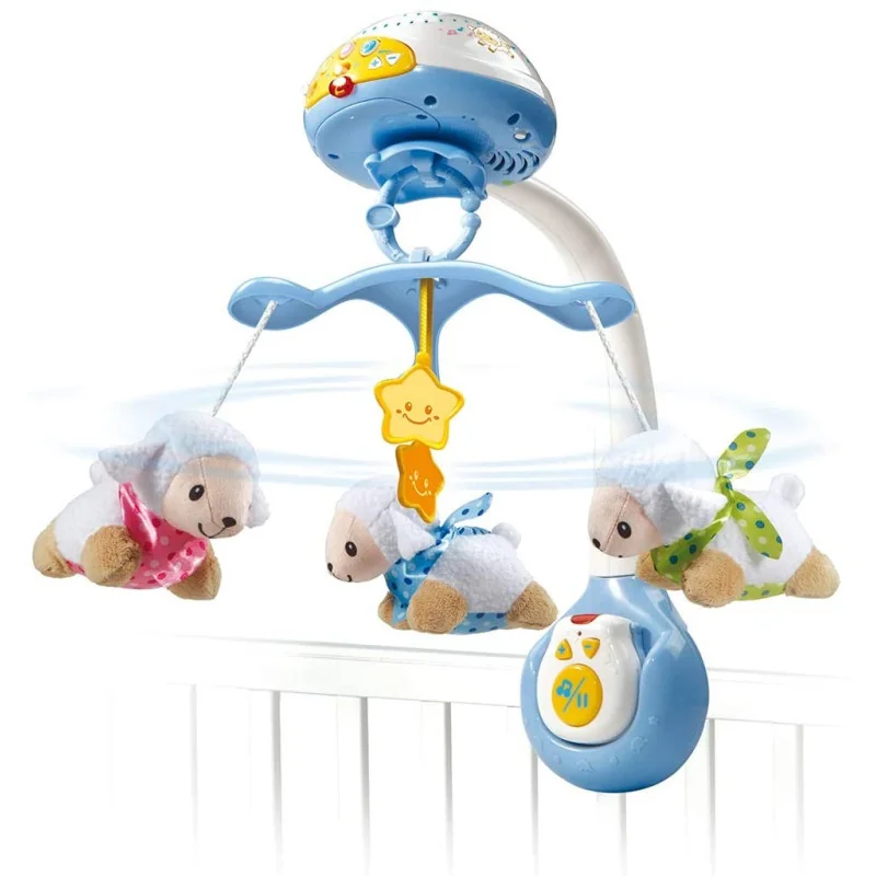 Lumi Mobile Compte Moutons Bleu 0 36 Mois Vtech Veilleuse