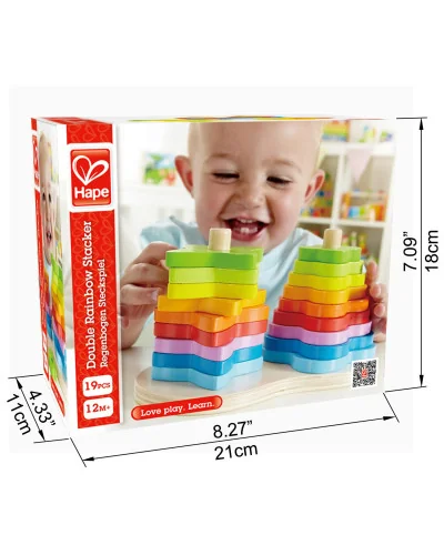 Juego apilable Arcoíris 12 meses-3 años Hape