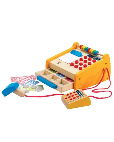 Caja registradora con ábaco multicolor Hape