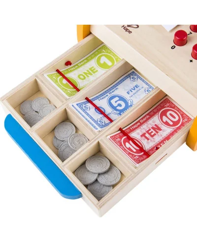 Caja registradora con ábaco multicolor Hape