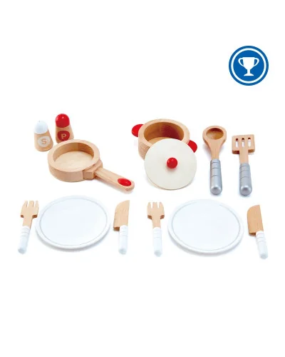 Set d'ustensiles de cuisine en bois pour enfants Hape