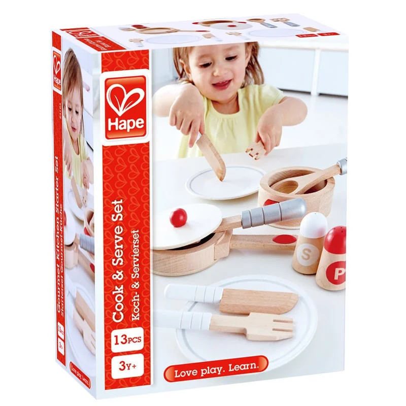 Set d'ustensiles de cuisine en bois pour enfants Hape Set d'ustensiles de cuisine en bois pour enfants Hape