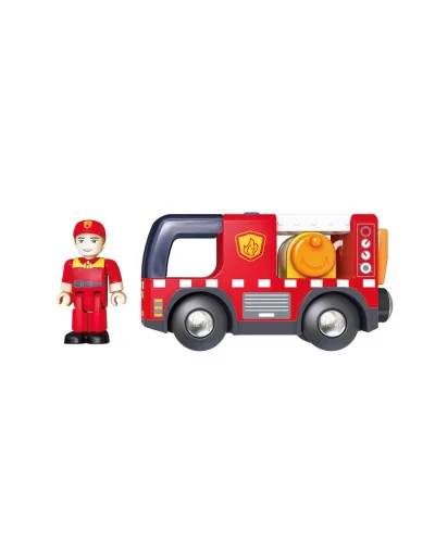 Voiture camion de pompiers avec sirene Hape jouets