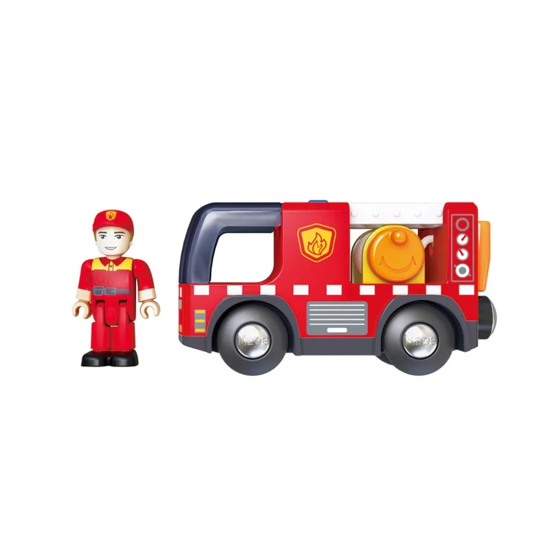 Voiture camion de pompiers avec sirene Hape jouets