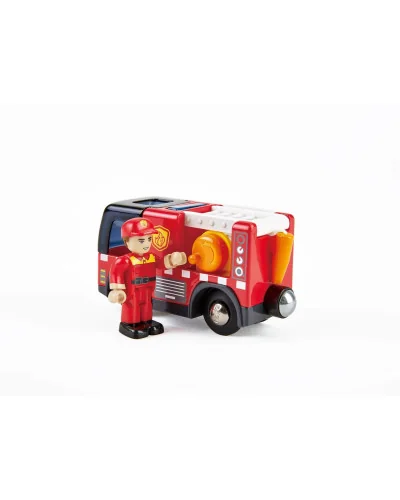 Voiture camion de pompiers avec sirene Hape jouets