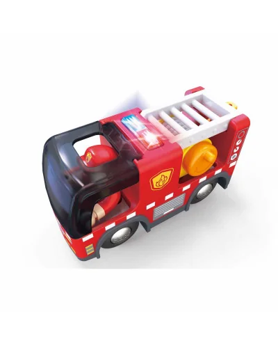 Voiture camion de pompiers avec sirene Hape jouets